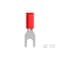 Te Connectivity Fork Terminal, #6 Stud Size, 16 AWG, 600 V, Vinyl, PVC Insulated, Red 327043 - alternate 4